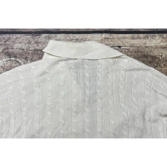 Lauren Ralph Lauren Cardigan Sweater Womens Medium Cable Knit Open Shawl - Picture 10 of 15